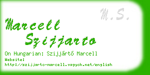 marcell szijjarto business card